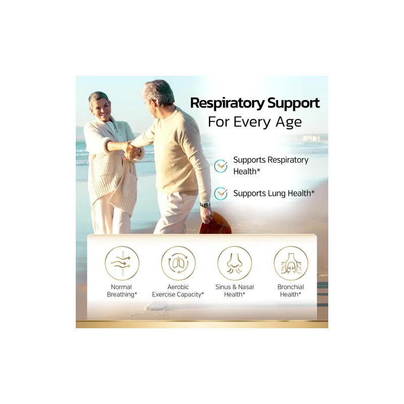 Sunergetic Suplemento Premium Para Salud Pulmonar 60 Caps