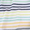 HonestBaby Organic Cotton Fitted Crib Sheet, Rainbow Stripe Blues, One