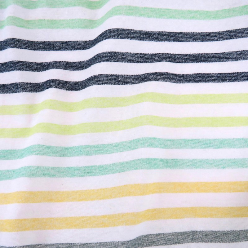 HonestBaby Organic Cotton Fitted Crib Sheet, Rainbow Stripe Blues, One