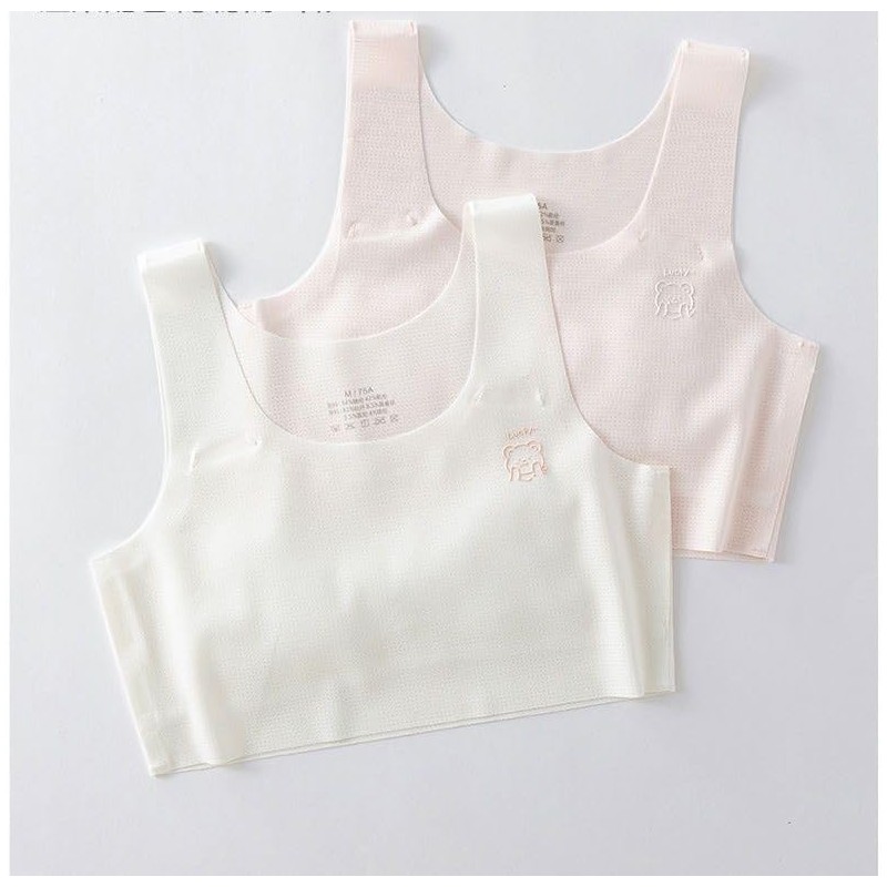Herepai - Bralettes de entrenamiento para niñas, sin costuras, chaleco
