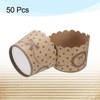HARFINGTON 50Pcs Paper Baking Cups Small Brown Kraft Paper Muffins
