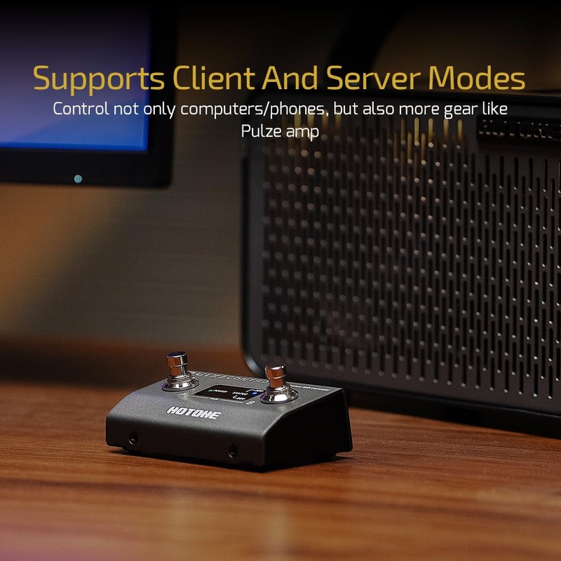 HOTONE Wireless MIDI Controller with Programmable Footswitches, Mobile App Ultra-Compact