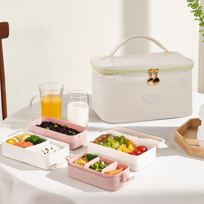 DEARBAG Lunch Bags with Handle for Women, Reusable Leakproof Lunch