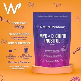 NW Myo & D-Chiro Inositol en Polvo 150gr con Mezcla Ideal 40:1 Myo Inositol con Coenzima Q10 + Vitaminas + Hierro | 150 gr | Sin Gluten Sin Soya Sin L