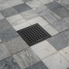 Bernkot Square Shower Drain, 6" Matte Black with PVC Bonding