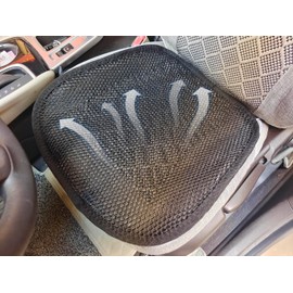Summer Cool 3D Air Mesh Breathable Vented Car Seat Cushion Pad,Universal Auto Back Cooling Ventilated Seat Cover for Car SUV Truck Van Pickup for Driving Seat(Black, 1 Pack seat pad)