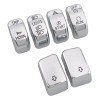 Trichtu Mount 6Pcs Chrome Hand Control Button Switch Cap For