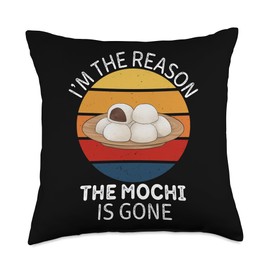 Vintage I'm The Reason The Mochi Is Gone Food Lover Throw Pillow, 18x18, Multicolor