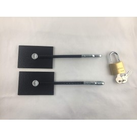 Black Refrigerator Door Lock with Padlock