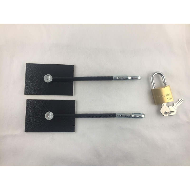 Black Refrigerator Door Lock with Padlock