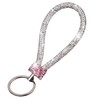 Generic Rainbow Silver Rhinestone Keychain Sparkle, Bling Glitter Crystal Lanyard