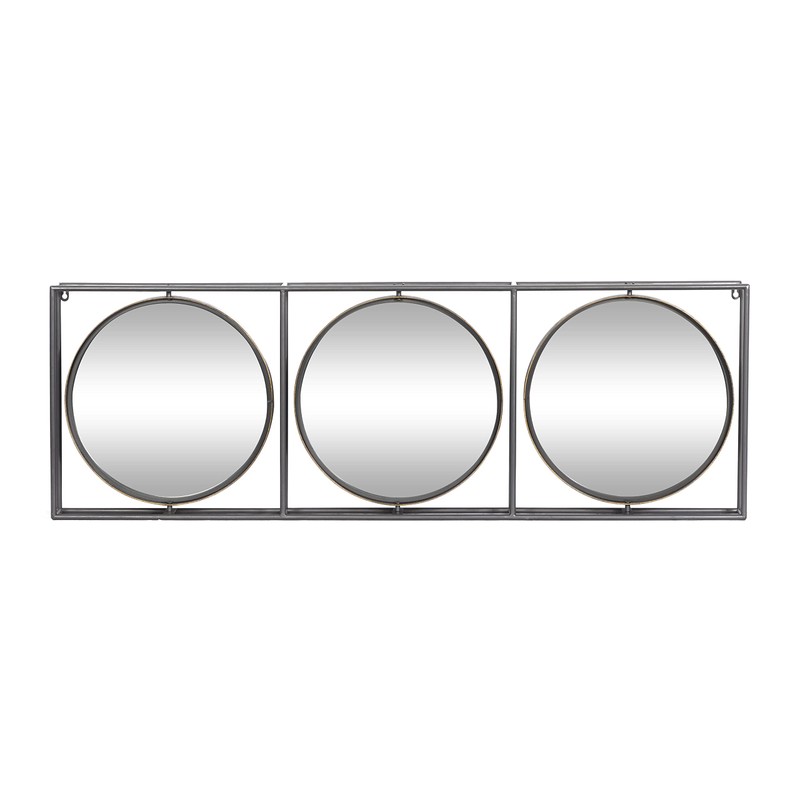 Deco 79 Metal Wall Mirror with Grid Frame, 52" x