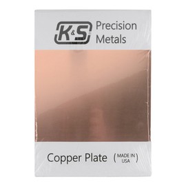 K&S Precision Metals 6605 Copper Etching Plate, 0.050" Thickness x 9" Width x 12" Length, 16 Gauge, 1 pcs, Made in USA