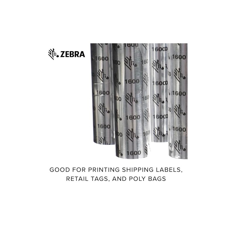 Zebra Standard Black Wax Ribbon for Thermal Transfer Desktop Printers