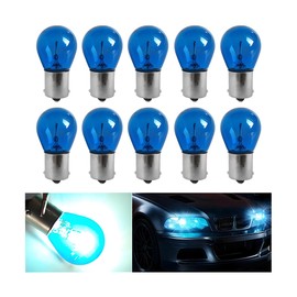 Osilly 10PCS Car 1156 Turn Signal Light, P21W S25 1141 12V High Brightness Single Contact Bulb with Stable Filament, Auto Front Rear Turn Signal Bulb Lamp, Universal for SUV Van Sedan (Blue)