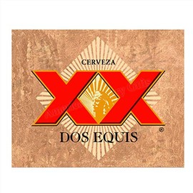 Dos Equis XX Beer- Logo Poster Print- 10 x 8" Wall Decor Print-Ready To Frame. Mexican Cerveza Sign Replica Print. Perfect Decor for Man Cave-Bar-Game Room-Garage-Dorm. Great Gift Idea!