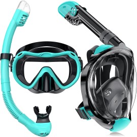 Vmkfuler Full Face Snorkel Mask Snorkeling Gear for Adults Men and Women 180 Degrees P