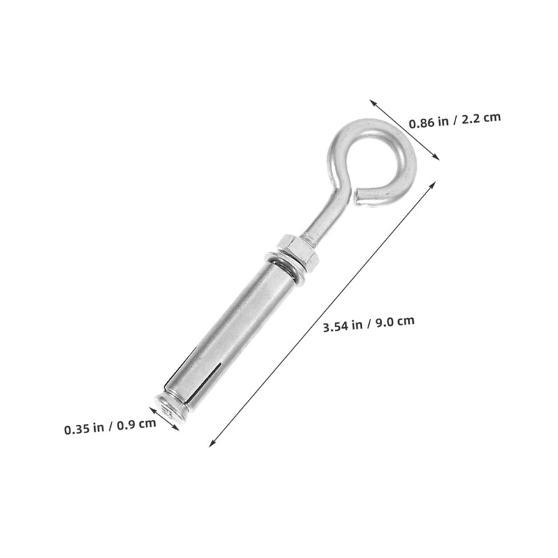 Ciieeo 2pcs Heavy Duty Eye Bolts Stainless Steel Expansion Screws