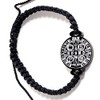 Alea Collection Spiritual Powerful St Benedict Medallion Black String Bracelet