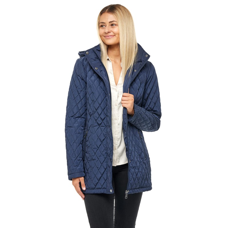 Sebby S.E.B Quilted Jacket for Women- Dark Navy Large
