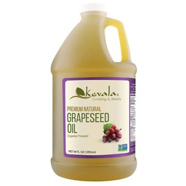 Kevala Grapeseed Oil – Vitamin E Oil – Body Oil – Massage Oil – Grape Seed Extract – Grapeseed Oil Cooking - Gluten Free – 64 fluid ounce – 1/2 gallon
