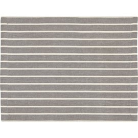 365methods Gabrielle Placemat Lunch Mat 100% Cotton Simple Stripe 17.7 x 13.8 inches (45 x 35 cm) Gray