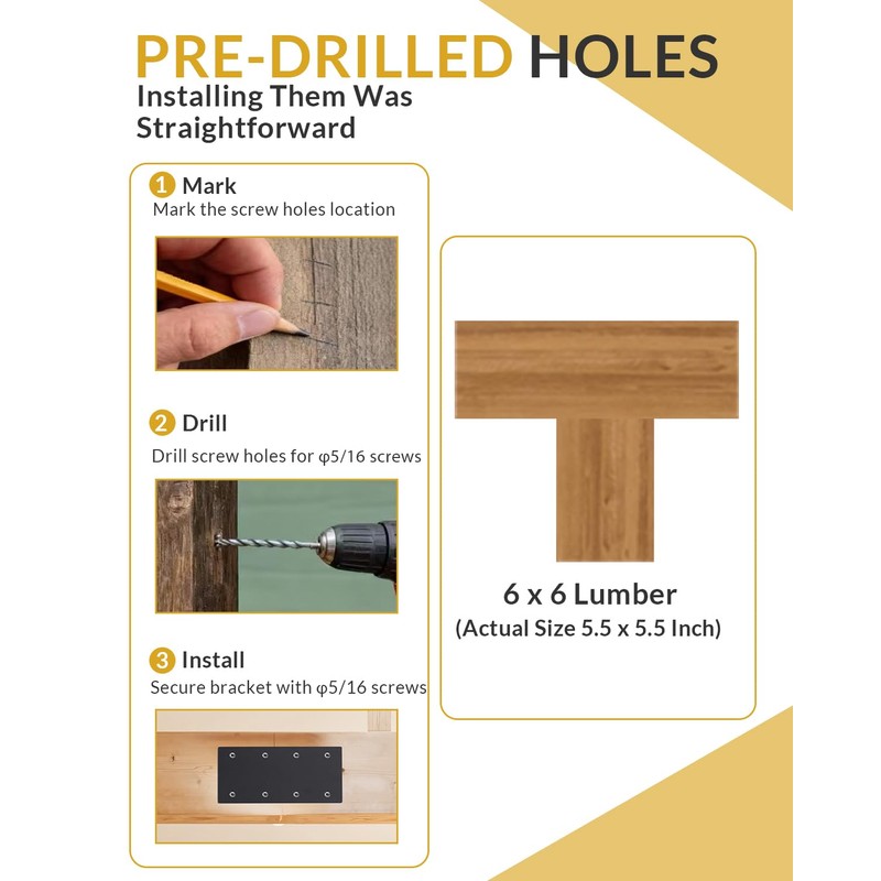 6 Pcs Heavy Duty Straight Mending Plate, 9.25" x 4.5"
