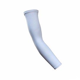 LGO Cool Max Logo Cool Arm Cover, UV Protection, UPF 50+, For Sports, Outdoor Activities Such As Running, Bicycle, Golf, For Everyday Use, For Women, Men's, Lycra, white