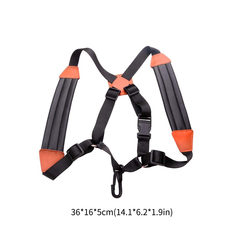 Saxophone Strap Sax Shoulder Strap Adjustable Padded Leather Strap for