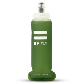 FITLY Flask 250 ml Forest Green - Ideal for Running, Hiking, Cycling - Running Water Bottle for Outdoor Sports - Sports Bottle Water Bottle Hiking - Water Bottle for Hydration Backpack