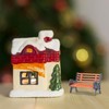 2 panchine in miniatura per casa delle bambole di Natale,