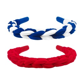 YanJie 4th of July Outfits for Women Braided Headband for Girls Independence Day Toddler Teen Baby Girl Headbands Theme Party Hair Accessories