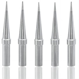 Treki Soldering Iron Tips, 5pcs Soldering Tips Fine Solder Tips Replacement Soldering Iron Head (ETS 0.4mm) for Hakko, Radio Shack, Tenma, Atten, Quick, Aoyue, Yihua Solder Station