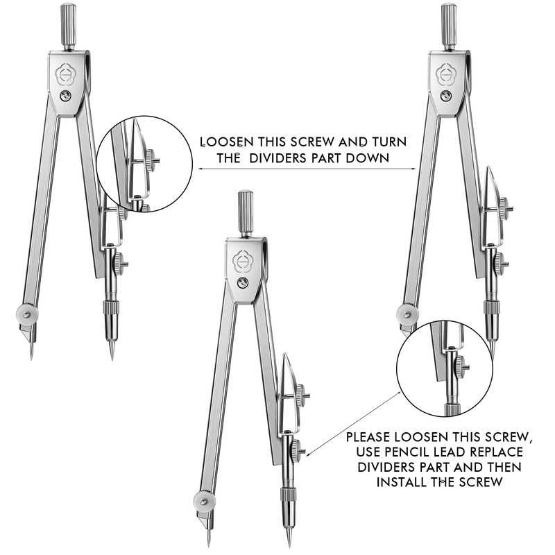Zonon 12 Set Student Protractor and Compass Set, Student Geometry
