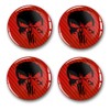 4 x Gel Sticker for Hub Caps, 60 mm Diameter,