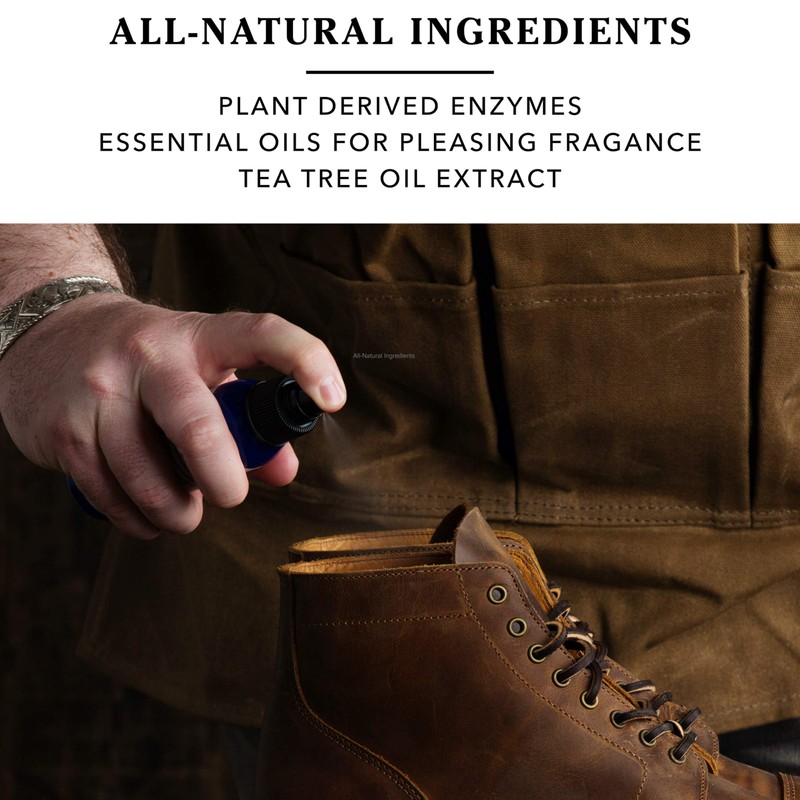 All-Natural Shoe Deodorizer Spray - Shoe Freshener - Safely Eliminates