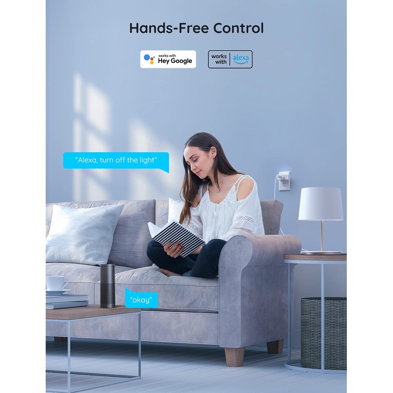 Govee Smart Plug 15A, WiFi Bluetooth Outlets 4 Pack Work
