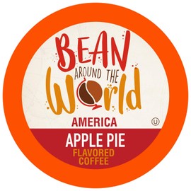 Bean Around The World Flavored Coffee Compatible With 2.0 Keurig K Cup Brewers, Apple Pie, 40 Count (Pack of 1)
