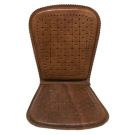 1clickautoacc Genuine Cowhide Mexican Respaldo Leather Car Seat Cushion Square Design-Brown