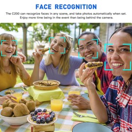 SJCAM C200 4K24FPS Action Camera Ultra HD Underwater Camera 154 Degree Wide Angle 131FT Waterproof Camera Black