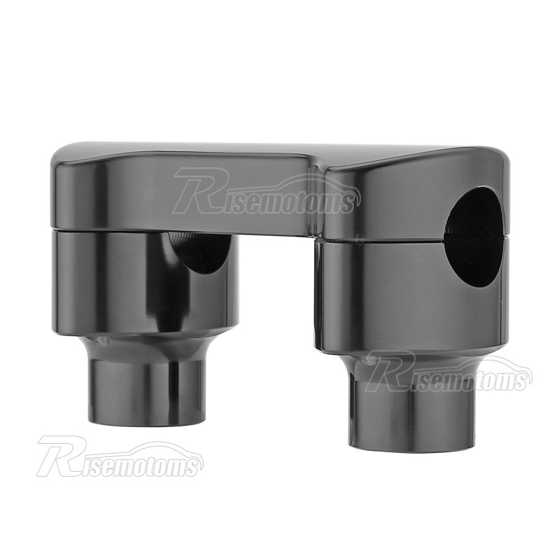RI Black 2" Riser 1" Handlebar Clamp For Harley Softail