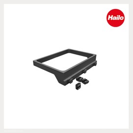 Hailo Holder 3603981 for Inner Bucket 1102429 Light Grey 2.5 Litres | Plastic Holder for Waste Bin | Spare Part Bin | Dimensions: 152 x 115 x 30 mm | Original Accessories (Dark Grey)