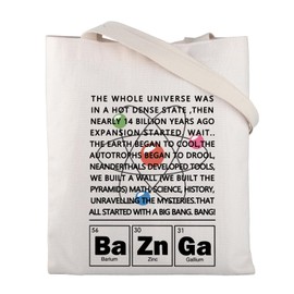 Bang Theory Tote Bag Big Bang TV Show Inspired Gifts Leonard And Sheldon Fans Gift for Scientist Physicis Canvas Shoulder Bag