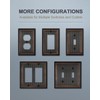 ZILLSEA 4-Pack Duplex Wall Plates, Aged Bronze Classic Beadboard Outlet