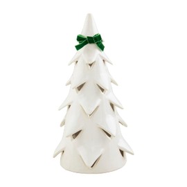 Mud Pie White Christmas Tree Sitter, 12" x 5 1/2" Dia, Large