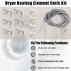 WE11M23 WE11X10007 Dryer Heating Element Kit with 2 Coils 6
