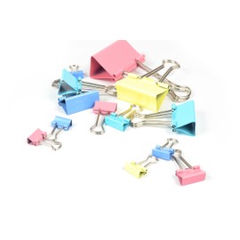Peach Multi-Purpose Clips - 100 Clips in Various Sizes Assorted Colours - for Household, Office and Technology - PO111