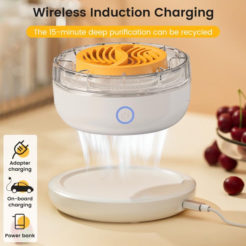 Fruit and Vegetable Washing Machine, Wireless Veggie Wash with Purification