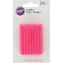 Wilton Birthday Candles, 2.5-Inch, Pink, 24-Pack