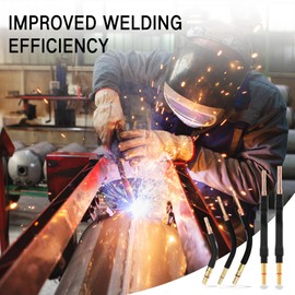 TECHPLUS 2PCS Welding Gun Bending Pipe for Hard-to-Reach Soldering,Welding Tools Welding Gun Bending Adapter for Welder,Brazer,Hammerer (350A rigid bending)